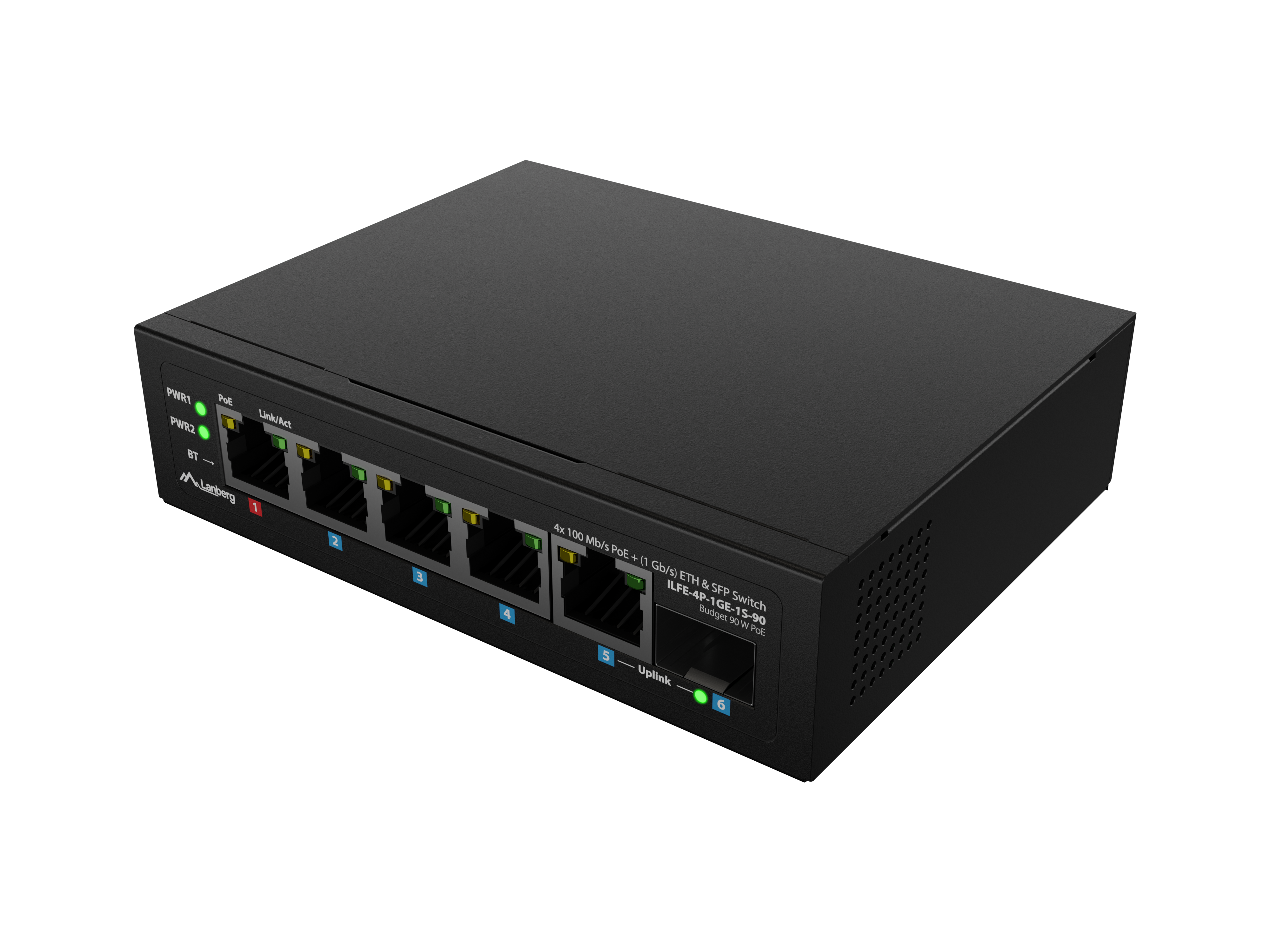 607290-ilfe-4p-1ge-1s-90-5901969447354-0.webp Lanberg Switch PoE 1xBT 3xAT SFP/ETH Din Unmanagment Fast Ethernet ILFE-4P-1GE-1S-90