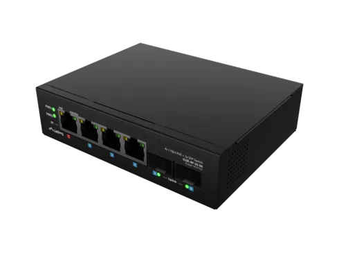 Lanberg Switch Light IndustrialPoE 1xBT 3xAT 2xSFP Din Unmanagment Gigabit Ethernet   ILGE-4P-2S-90   Unmanaged
