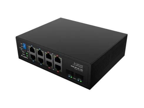 Lanberg Switch PoE 4xBT 4xAT 4xSFP Din Unmanagment Gigabit Ethernet   ILGE-8P-2S-120   Unmanaged   Din rail