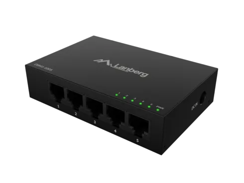 Lanberg Switch 5x1GB/s Unmanagment Gigabit Ethernet Desktop 12V metal case   DSM1-1005   Unmanaged   Desktop