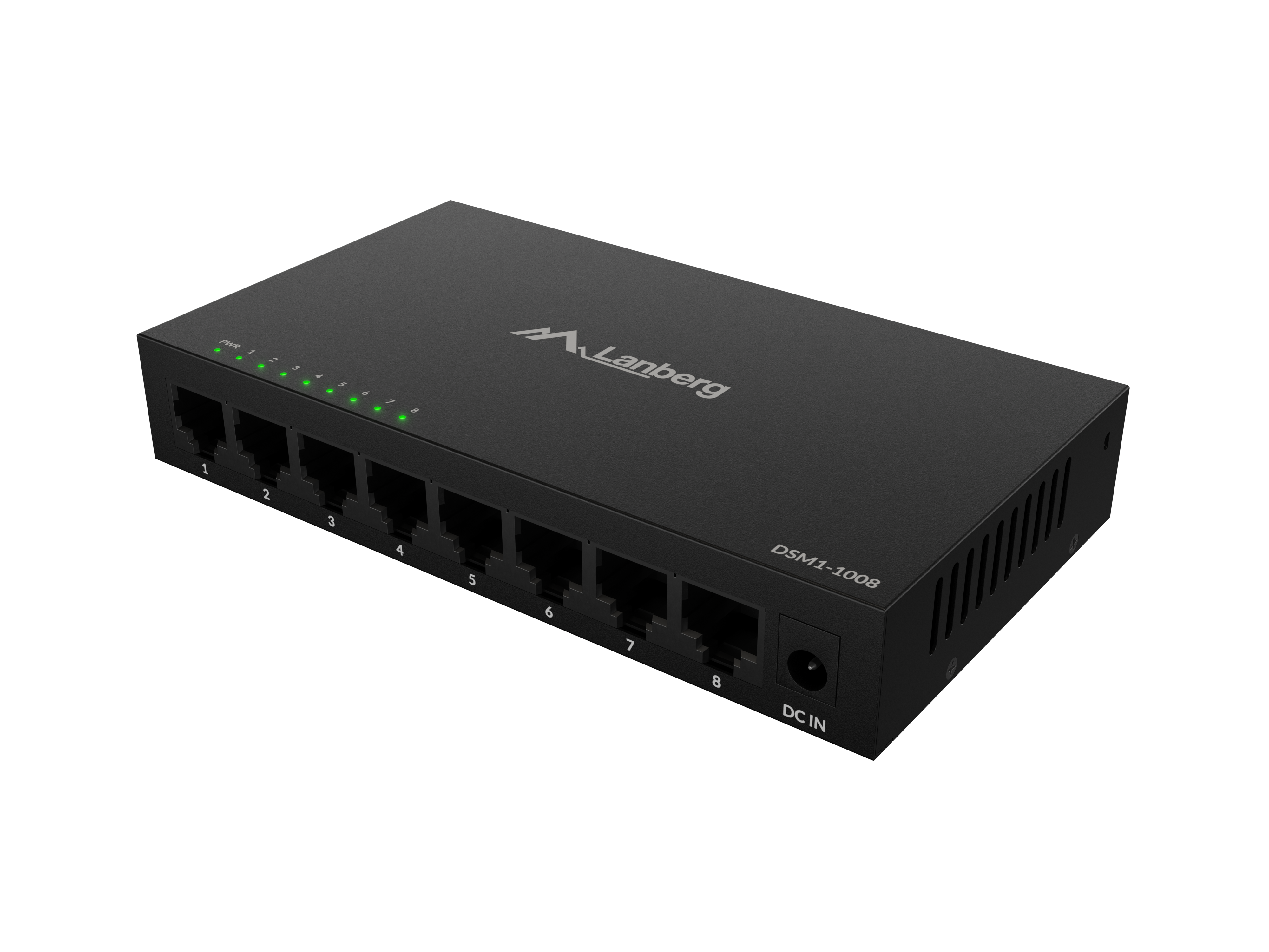 607326-dsm1-1008-5901969447767-0.webp Lanberg Switch 8x1GB/s Unmanagment Gigabit Ethernet Desktop 12V metal case DSM1-1008