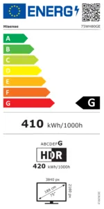 Hisense   Window Facing – High Brightness Display   75WH80GE   75 ”   Landscape/Portrait   24/7   Android   Wi-Fi   9 ms   178 °   178 °   4000 cd/m²