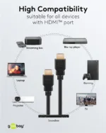 Goobay 80105 Soft HDMI High-Speed Cable with Ethernet   Soft   5 m
