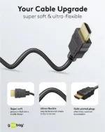 Goobay 80105 Soft HDMI High-Speed Cable with Ethernet   Soft   5 m