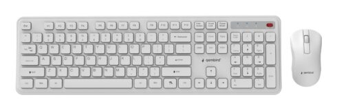 KEYBOARD +MOUSE WRL ENG/WH KBS-WPS-01-W GEMBIRD