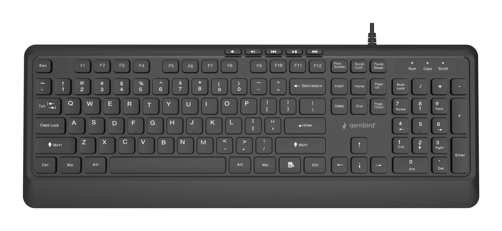 61c66b6d-6dd6-42c5-888e-a5b53d2bdf5c KEYBOARD MULTIMEDIA USB ENG/BLACK KB-MCH-05 GEMBIRD