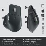 MOUSE BLUETH OPTICAL MASTER 3S/GRAPHITE 910-006582 LOGITECH
