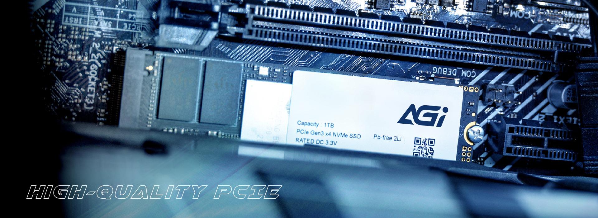 7989f658-a071-4042-a97a-d3454cc149dc SSD AGI 300xTBW rating MTBF 1600000 h Read speed 3000 MB/s Write speed 1400 MB/s NVMe Yes PCI Express 3.0 M.2 512 GB AGI512GIMAI298-CB