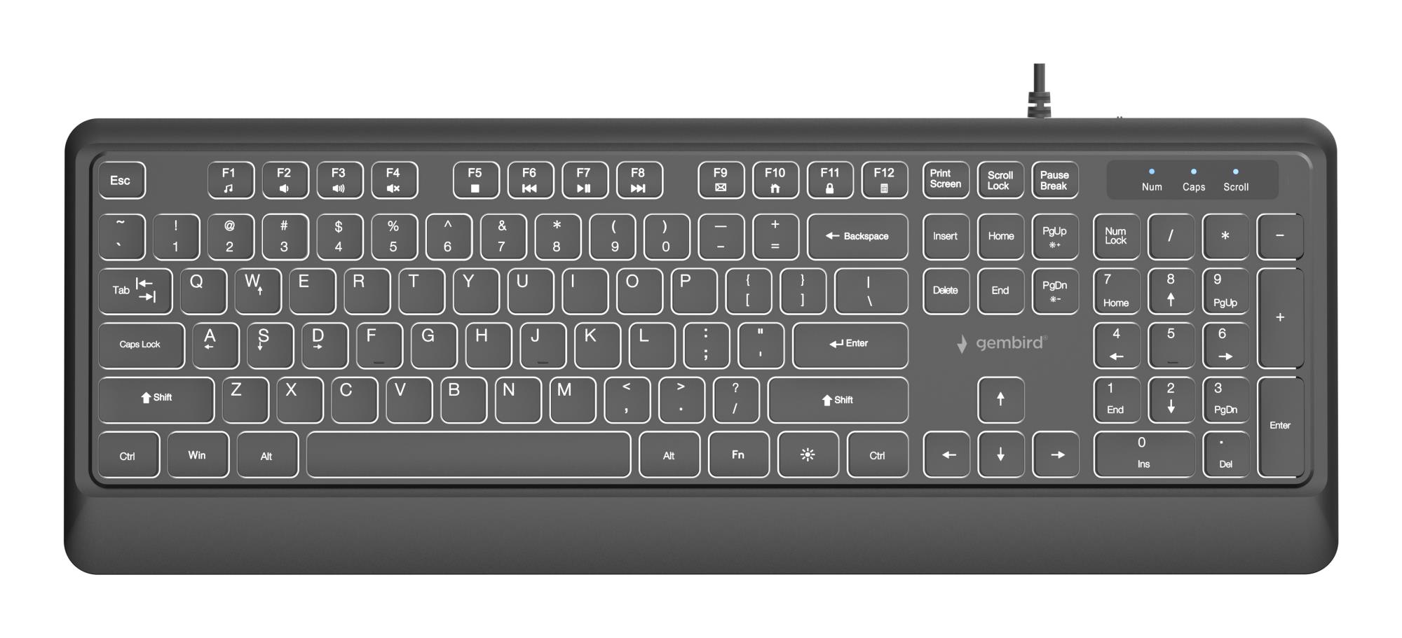 8388718d-e7a0-45c7-95a6-fedae9862f94 KEYBOARD MULTIMEDIA USB ENG/BLACK KB-UML-04 GEMBIRD