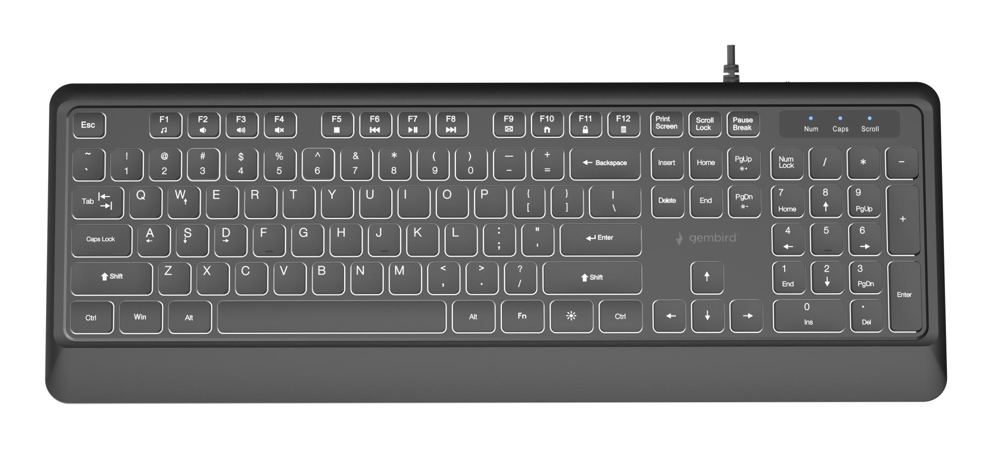 8679c9d0-5b49-4147-9698-edf23beb2d41 KEYBOARD MULTIMEDIA USB ENG/BLACK KB-UML-04 GEMBIRD