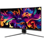 LCD Monitor MSI 34″ Curved/21 : 9 Panel QD-OLED 3440×1440 21:9 175Hz Matte 0.03 ms Swivel Height adjustable Tilt Colour Black MAG341CQPQD-OLED