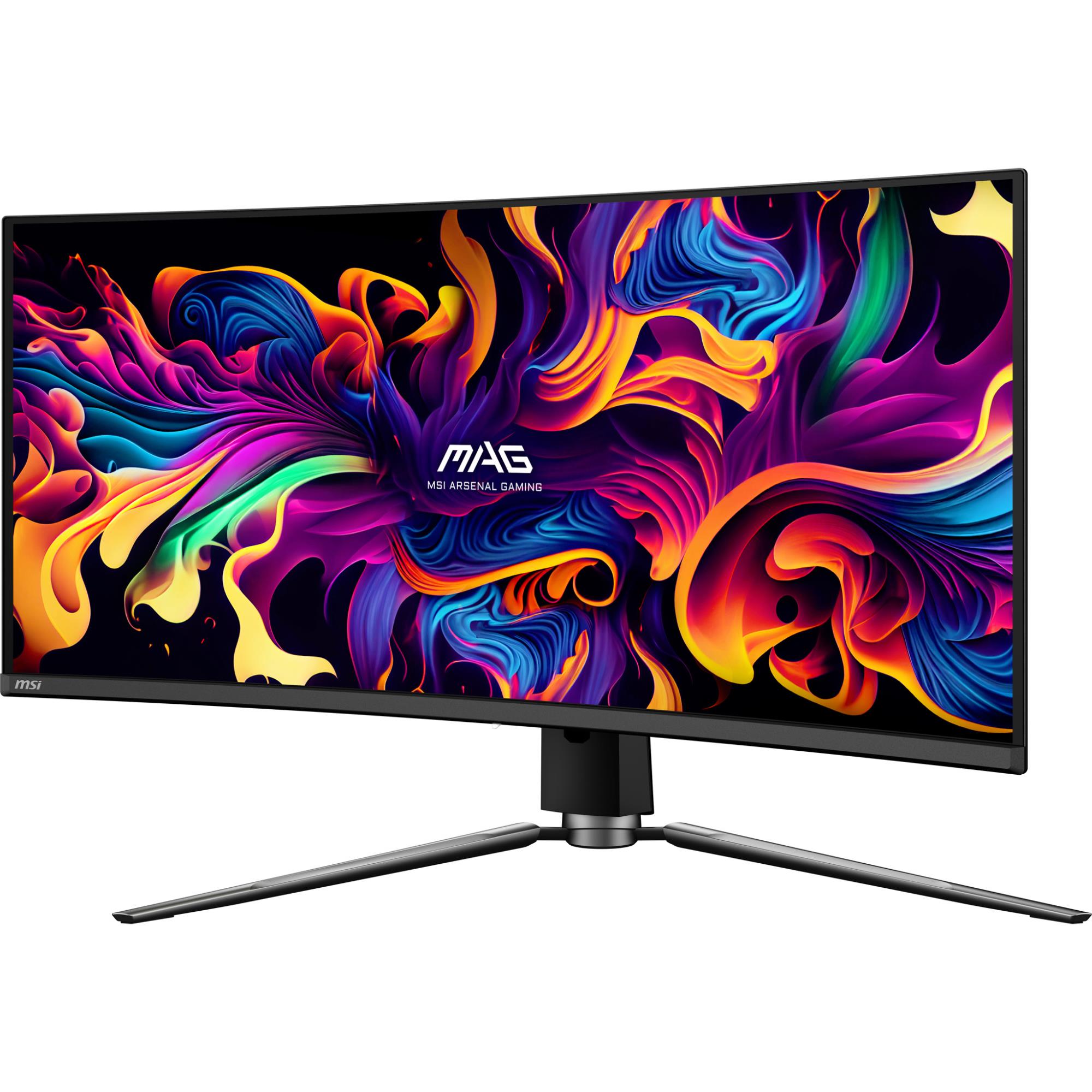 90505d2a-0c51-41c6-82f3-b6576fed7856 LCD Monitor MSI 34″ Curved/21 : 9 Panel QD-OLED 3440×1440 21:9 175Hz Matte 0.03 ms Swivel Height adjustable Tilt Colour Black MAG341CQPQD-OLED