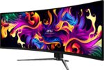 Monitor MSI 49 ” 5120 x 1440 pixels Dual QHD Native aspect ratio 32:9 QD-OLED Curved MPG491CQPXQD-OLED