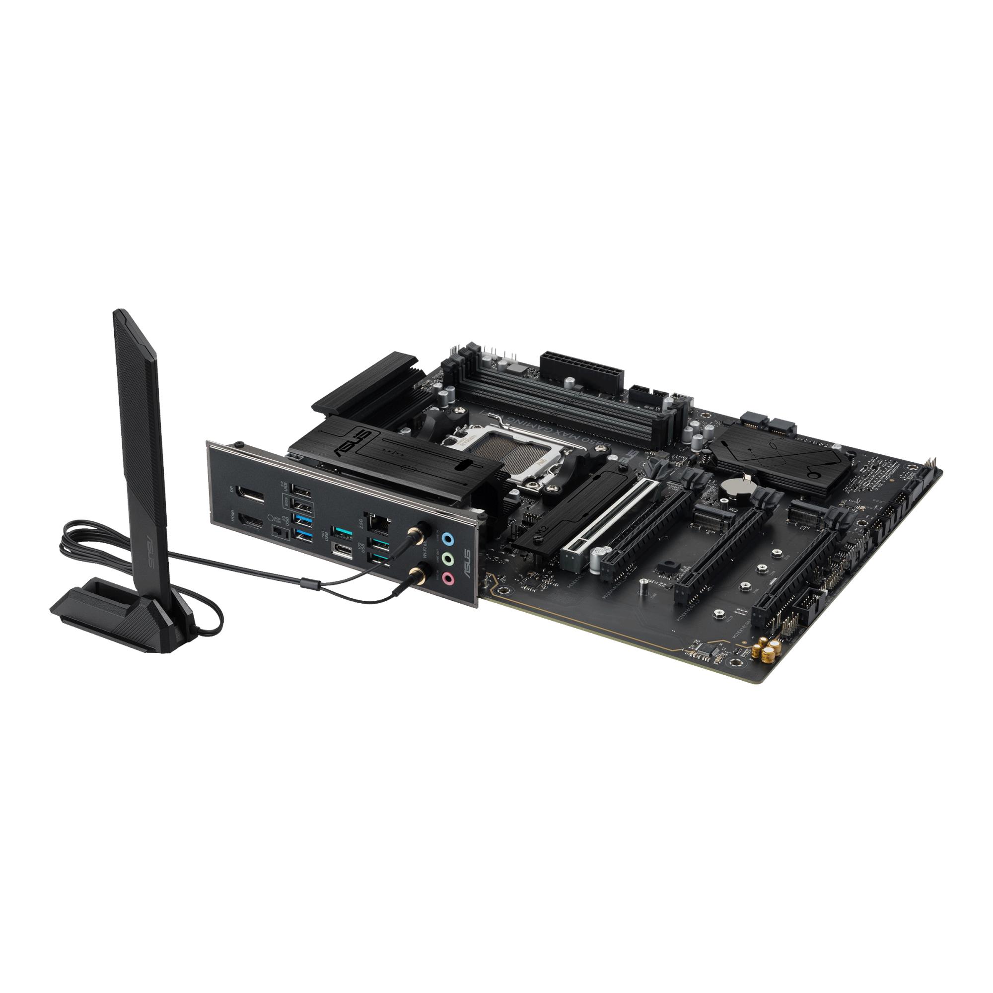 979965c4-60c2-4423-a9b7-0f0927032f34 Mainboard ASUS AMD B850 Socket AM5 ATX RAM DDR5-SDRAM 4xSlots Wi-Fi Yes Bluetooth Yes 3xNumber of M.2 (M) slots B850MAXGAMINGWIFI