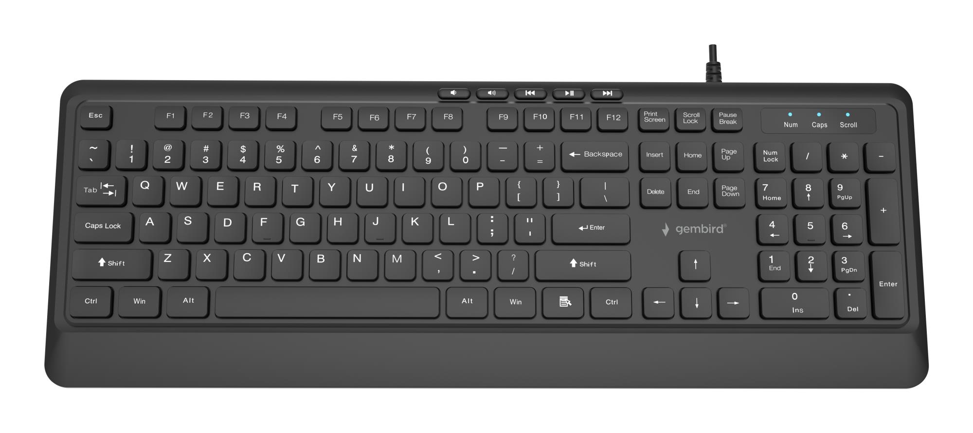 9cc41e67-47b3-49f3-bf38-a88300b30a3a KEYBOARD MULTIMEDIA USB ENG/BLACK KB-MCH-05 GEMBIRD