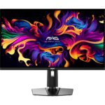 Monitor MSI 31.5″ Gaming Panel QD-OLED 3840×2160 16:9 165Hz 0.03 ms Swivel Pivot Height adjustable Tilt Colour Black MAG321UPQD-OLED