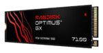 SSD SANDISK 1200xTBW rating MTBF 1750000 h Read speed 7250 MB/s Write speed 6900 MB/s NVMe Yes PCI Express 4.0 M.2 2000 GB SDSP71200TAN-000E0