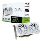 Graphics Card ASUS NVIDIA GeForce RTX 5060 8 GB GDDR7 128 bit PCI Express 5.0 Active DUAL-RTX5060-O8G-WHITE