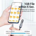 CABLE USB3.0C MALE TO A FEMALE/0.15M GRAY CCXHB VENTION