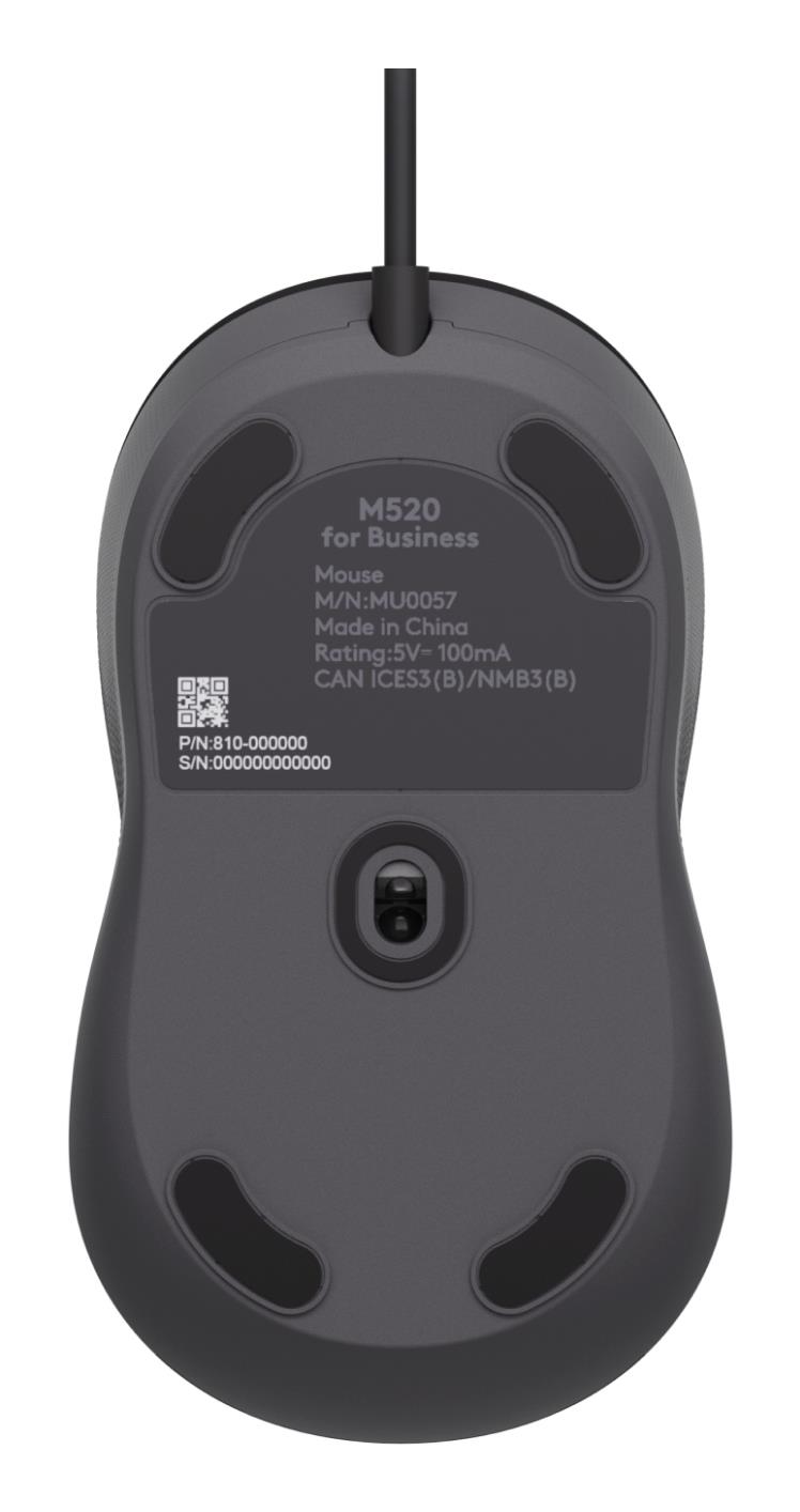ca9a7930-0539-4013-9e07-a9d9fac6b044 MOUSE USB OPTICAL M520/GRAPHITE 910-007511 LOGITECH