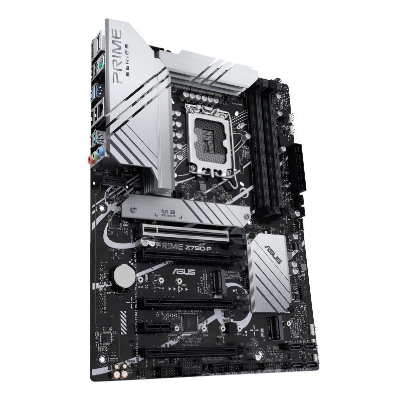 d7f1fe9d-93bb-4e08-9b86-f019a0cf1f8f Mainboard ASUS Intel Z790 LGA1700 ATX Memory DDR5 Memory slots 4 1xPCI-Express 3.0 1x 3xPCI-Express 4.0 16x 1xPCI-Express 5.0 16x 3xM.2 1xHDMI 1xDisplayPort 4xUSB 2.0 3xUSB 3.2 1xUSB-C 1xPS/2 1xRJ45 3xAudio port PRIMEZ790-P