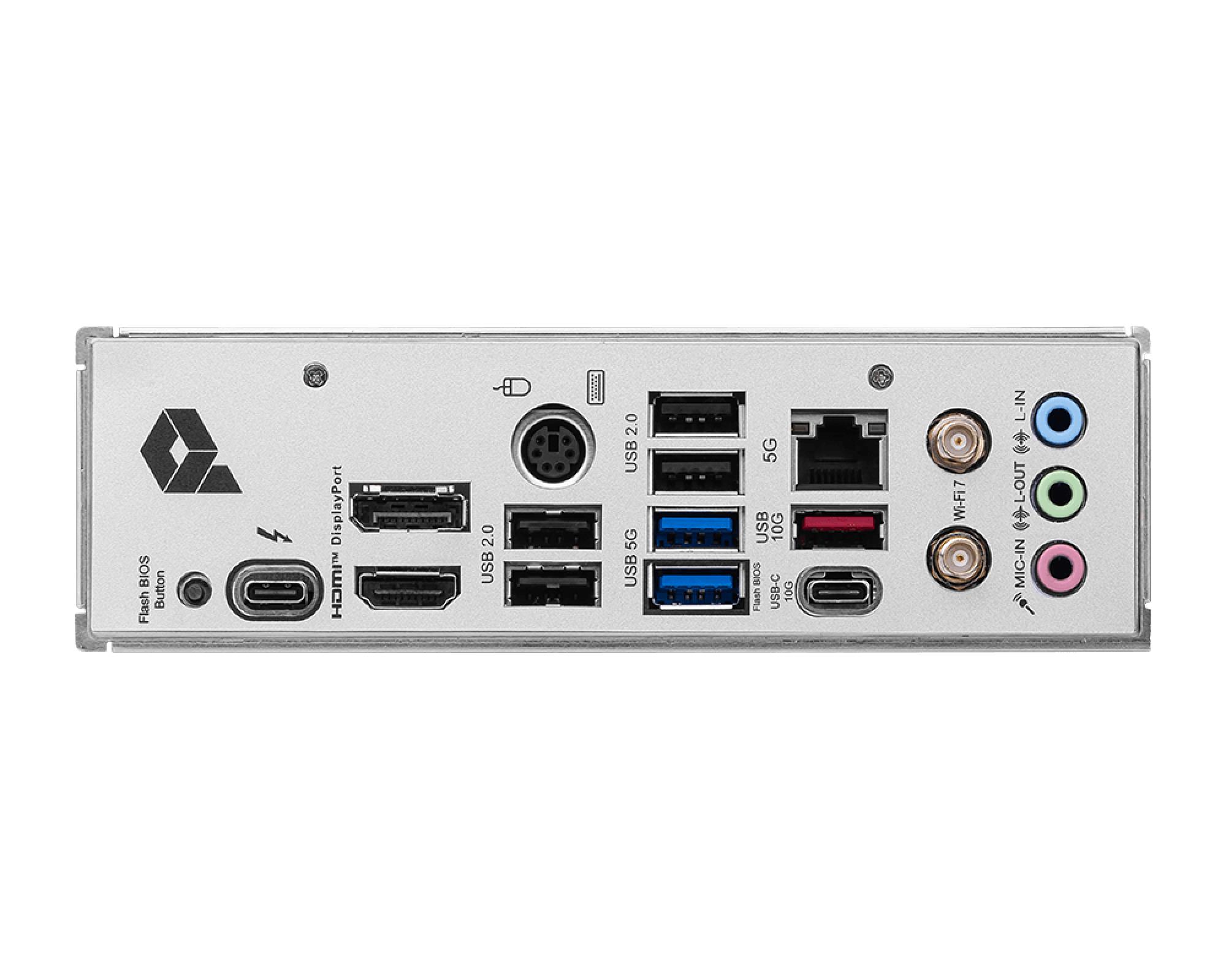dda59e6e-9b4e-4404-b82c-3f759bd45018 Mainboard MSI Intel Z890 LGA1851 ATX Memory DDR5 Memory slots 4 1xPCI-Express 4.0 1x 2xPCI-Express 4.0 4x 1xPCI-Express 5.0 16x 4xM.2 1xHDMI 1xDisplayPort 4xUSB 2.0 3xUSB 3.2 1xUSB-C 1xUSB-C w/Thunderbolt 1xPS/2 1xRJ45 3xAudio port PROZ890-PWIFI