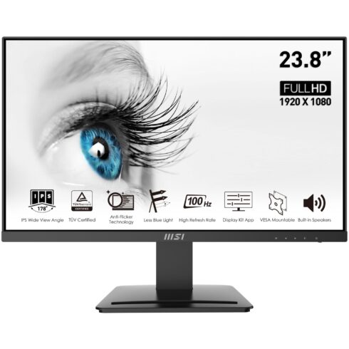 LCD Monitor MSI PRO MP243X 23.8″ Business Matte Panel IPS 1920×1080 16:9 100Hz 4 ms Speakers PROMP243X