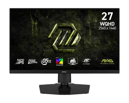 LCD Monitor MSI 27 ” 2560 x 1440 pixels Wide Quad HD Native aspect ratio 16:9 LCD Flat MAG274QPFE20