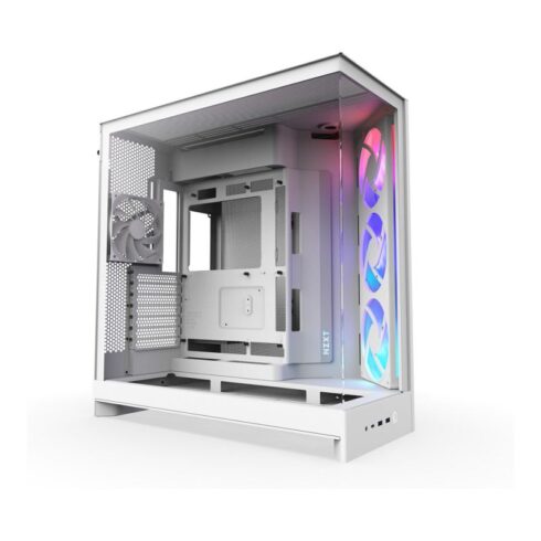Surinktas žaidimų kompiuteris — korpusas NZXT H9 Flow White (MidiTower)
