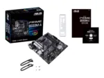 Asus   PRIME B550M-A   Processor family AMD   Processor socket AM4   DDR4   Memory slots 4   Supported hard disk drive interfaces M.2, SATA   Number of SATA connectors 4   Chipset AMD B   Micro ATX
