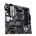 Asus   PRIME B550M-A   Processor family AMD   Processor socket AM4   DDR4   Memory slots 4   Supported hard disk drive interfaces M.2, SATA   Number of SATA connectors 4   Chipset AMD B   Micro ATX