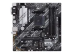 Asus   PRIME B550M-A   Processor family AMD   Processor socket AM4   DDR4   Memory slots 4   Supported hard disk drive interfaces M.2, SATA   Number of SATA connectors 4   Chipset AMD B   Micro ATX