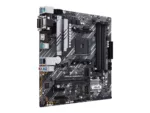 Asus   PRIME B550M-A   Processor family AMD   Processor socket AM4   DDR4   Memory slots 4   Supported hard disk drive interfaces M.2, SATA   Number of SATA connectors 4   Chipset AMD B   Micro ATX