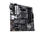 Asus   PRIME B550M-A   Processor family AMD   Processor socket AM4   DDR4   Memory slots 4   Supported hard disk drive interfaces M.2, SATA   Number of SATA connectors 4   Chipset AMD B   Micro ATX
