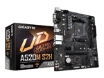 Gigabyte   A520M S2H 1.0   Processor family AMD   Processor socket AM4   DDR4 DIMM   Memory slots 2   Chipset AMD A   Micro ATX