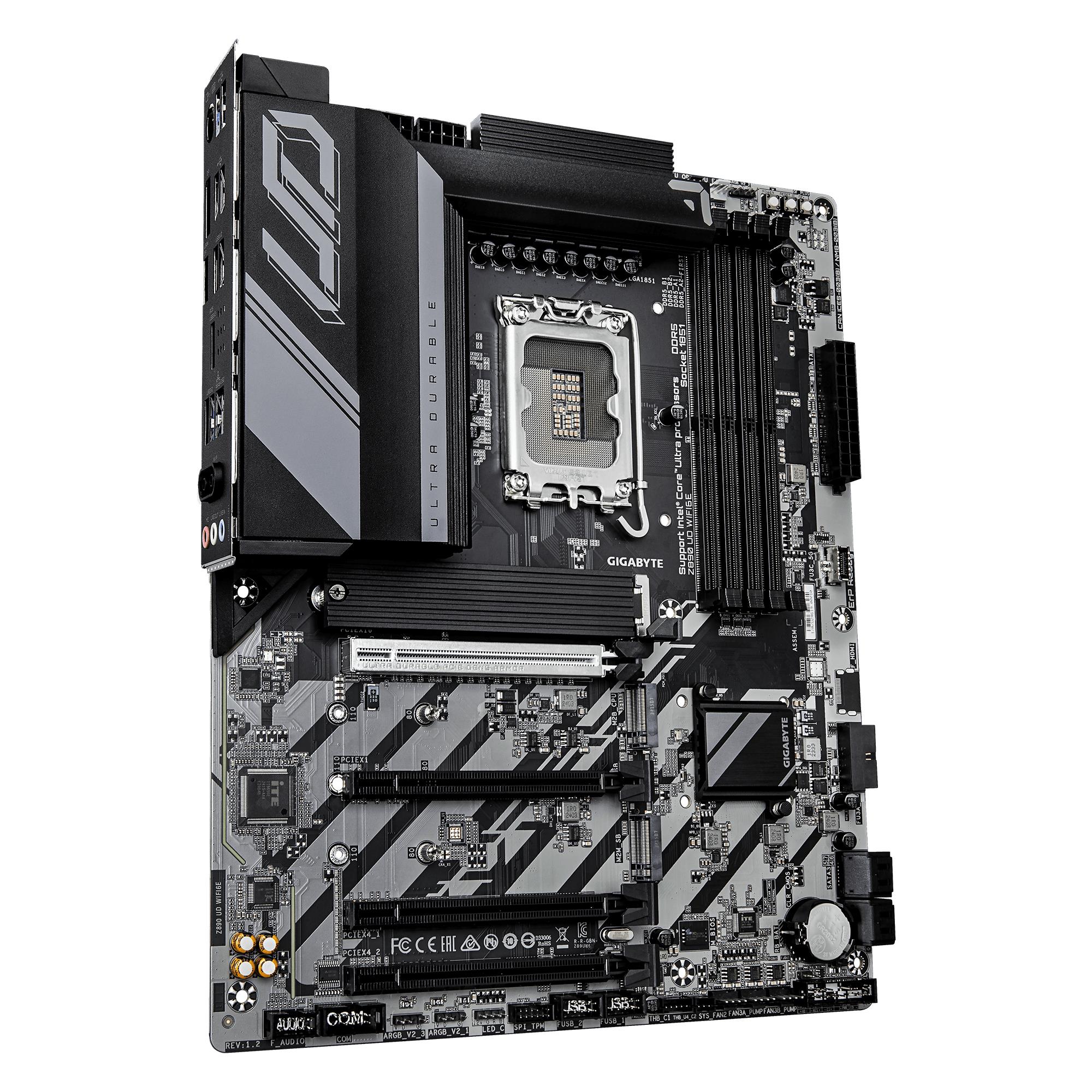 358a6bf4-0a33-4ac5-a839-c2f2a82c039d Mainboard GIGABYTE Intel Z890 LGA 1851 (Socket V1) ATX RAM DDR5-SDRAM 4xSlots Wi-Fi Yes Bluetooth Yes 3xNumber of M.2 (M) slots Z890UDWIFI6E1.2