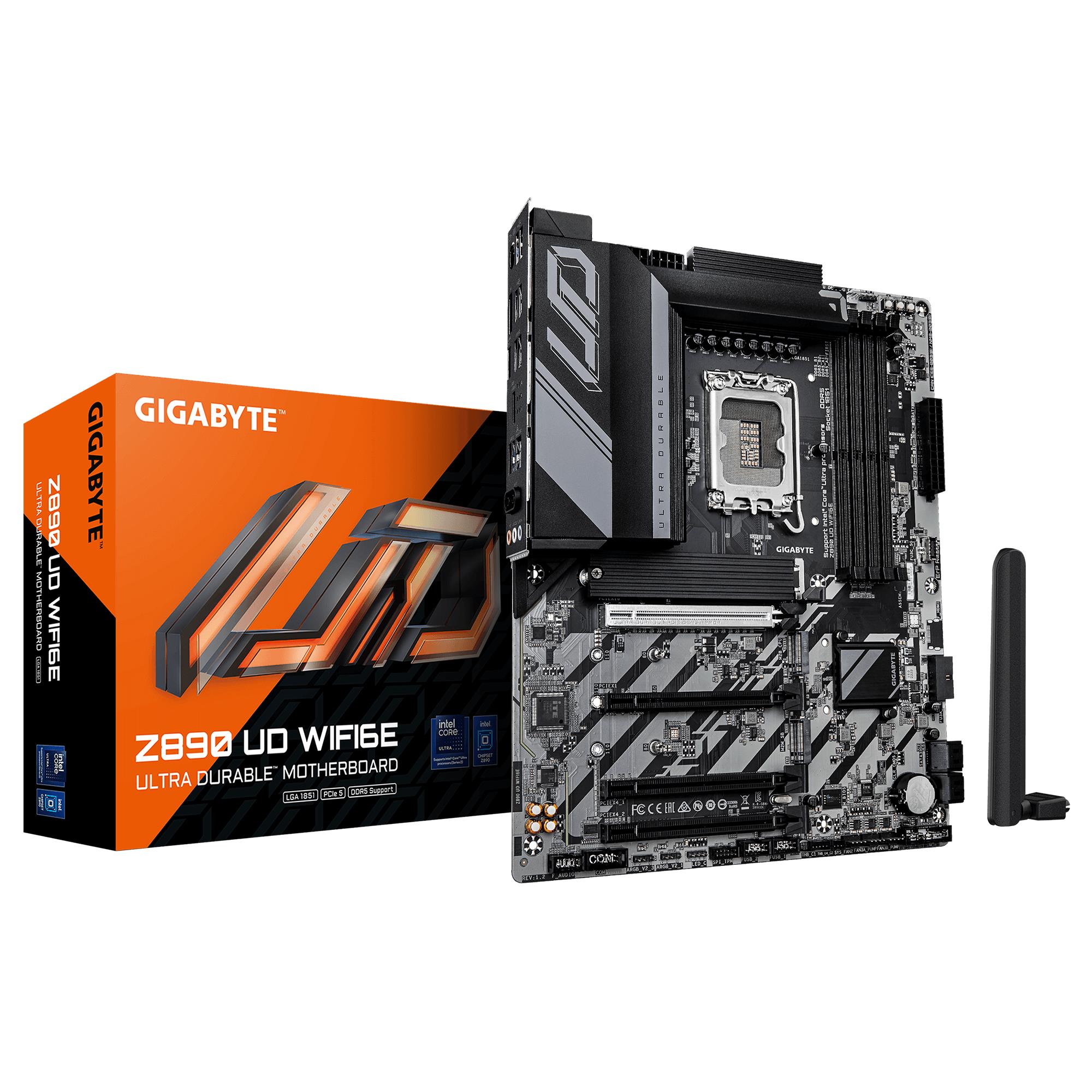 35ae1f64-d499-43c3-87ba-c5ac49a90664 Mainboard GIGABYTE Intel Z890 LGA 1851 (Socket V1) ATX RAM DDR5-SDRAM 4xSlots Wi-Fi Yes Bluetooth Yes 3xNumber of M.2 (M) slots Z890UDWIFI6E1.2