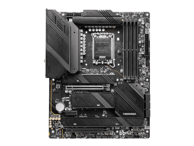417458-mag-z790-tomahawk-wifi-4711377025492-0.webp MSI MAG Z790 TOMAHAWK WIFI Processor family Intel Processor socket LGA1700 DDR5 DIMM Supported hard disk drive interfaces SATA, M.2 Number of SATA connectors 7