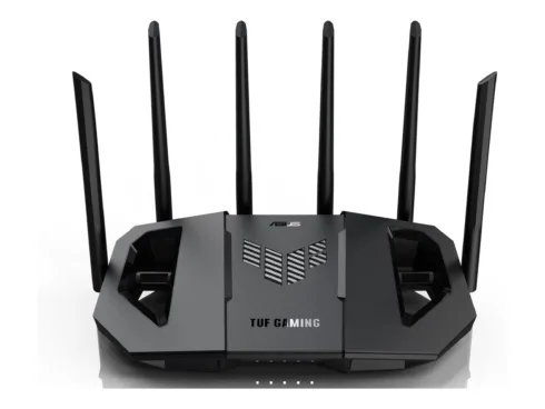 Asus   Dual Band WiFi 7 Extendable Gaming Router   TUF Gaming BE6500   802.11be   6500 Mbit/s   Ethernet LAN (RJ-45) ports 4   Mesh Support Yes   MU-MiMO Yes   Antenna type External fixed   1