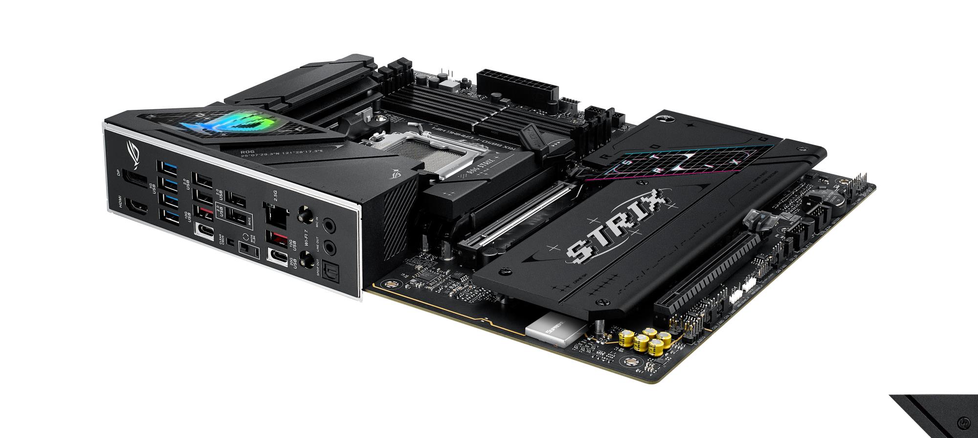 502659cb-4354-4d1f-9e09-7a3b382dc372 Mainboard ASUS AMD B850 SAM5 ATX Memory DDR5 Memory slots 4 1xPCI-Express 4.0 16x 1xPCI-Express 5.0 16x 4xM.2 1xHDMI 1xDisplayPort 12xUSB 2.0 3xUSB-C 1xUSB-C w/Thunderbolt 1xOptical S/PDIF 1xRJ45 2xAudio port STRIXB850-FGAMINGWIFI