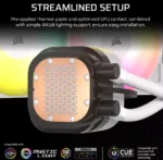 Corsair Liquid CPU Cooler   360 RS ARGB   White