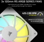 Corsair Liquid CPU Cooler   360 RS ARGB   White