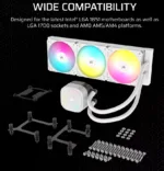 Corsair Liquid CPU Cooler   360 RS ARGB   White
