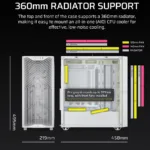 Corsair PC Case   3200D RS   White   Mid-Tower