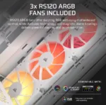 Corsair PC Case   3200D RS ARGB   White   Mid-Tower