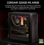 Corsair PC Case   3200D RS ARGB   Smoke   Mid-Tower