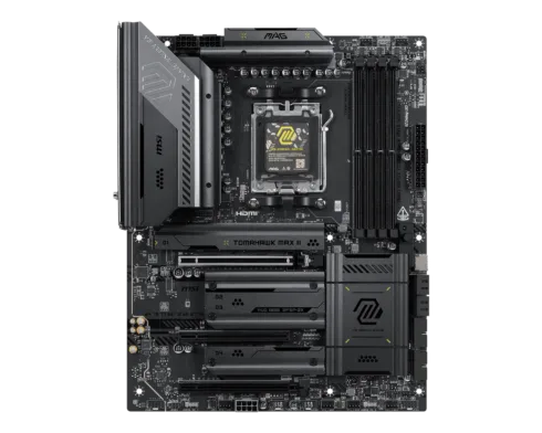 MSI MAG B850 TOMAHAWK MAX WIFI II   Processor family AMD   Processor socket AM5   DDR5   Supported hard disk drive interfaces SATA, M.2   Number of SATA connectors 4