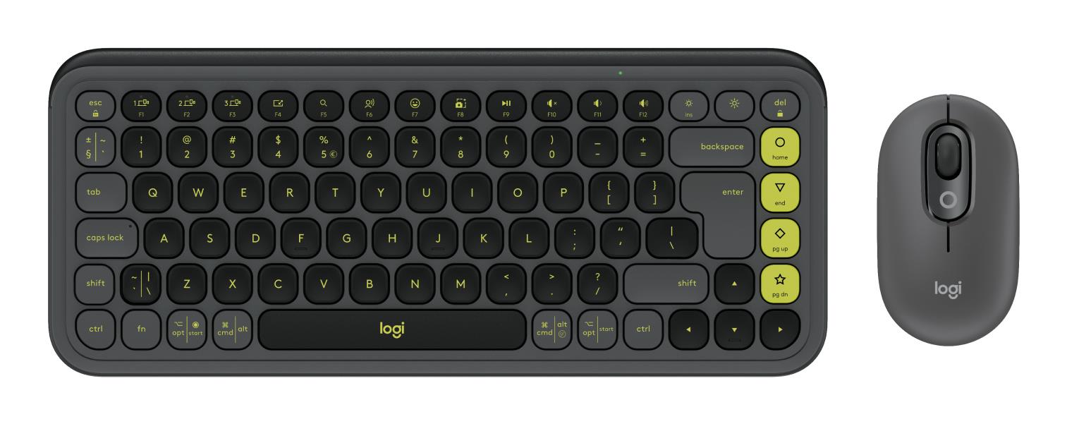 a010926b-cdfd-4e62-80e7-43a6ab5975a3 KEYBOARD +MOUSE COMBO POP ICON/GR/GREEN 920-013140 LOGITECH