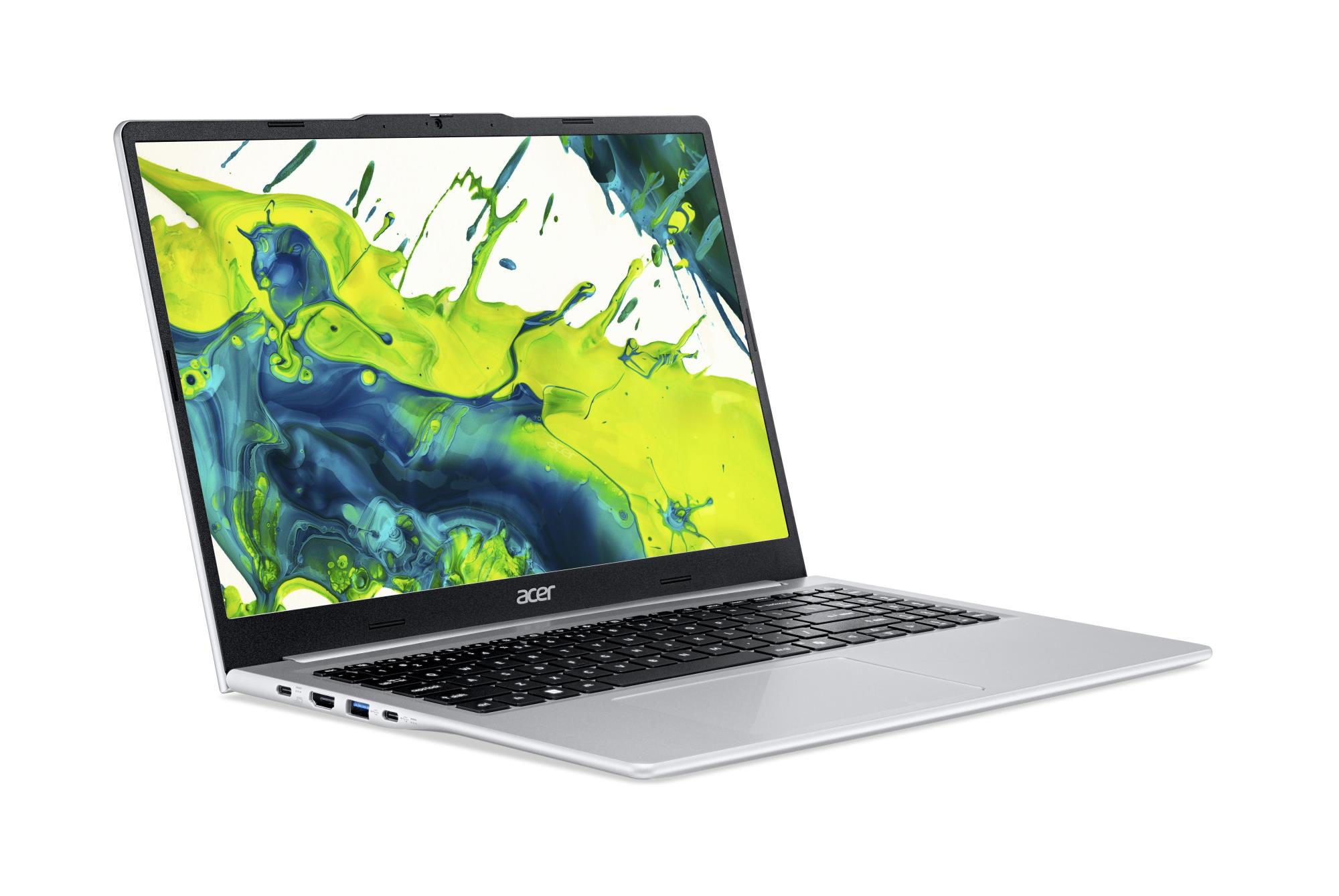 cbe15ba9-fec3-4df3-a949-1f8af22810fc Notebook ACER CPU AMD RyzenT 3 5400U 2.6 GHz 15.6 ” 1920 x 1080 pixels RAM 8 GB DDR4-SDRAM SSD 512 GB Discrete graphics Not available On-board graphics Yes Numeric keypad Yes Keyboard language US International OS installed Windows 11 Home Colour Silver Weight 1.45 kg NX.JXMEL.001