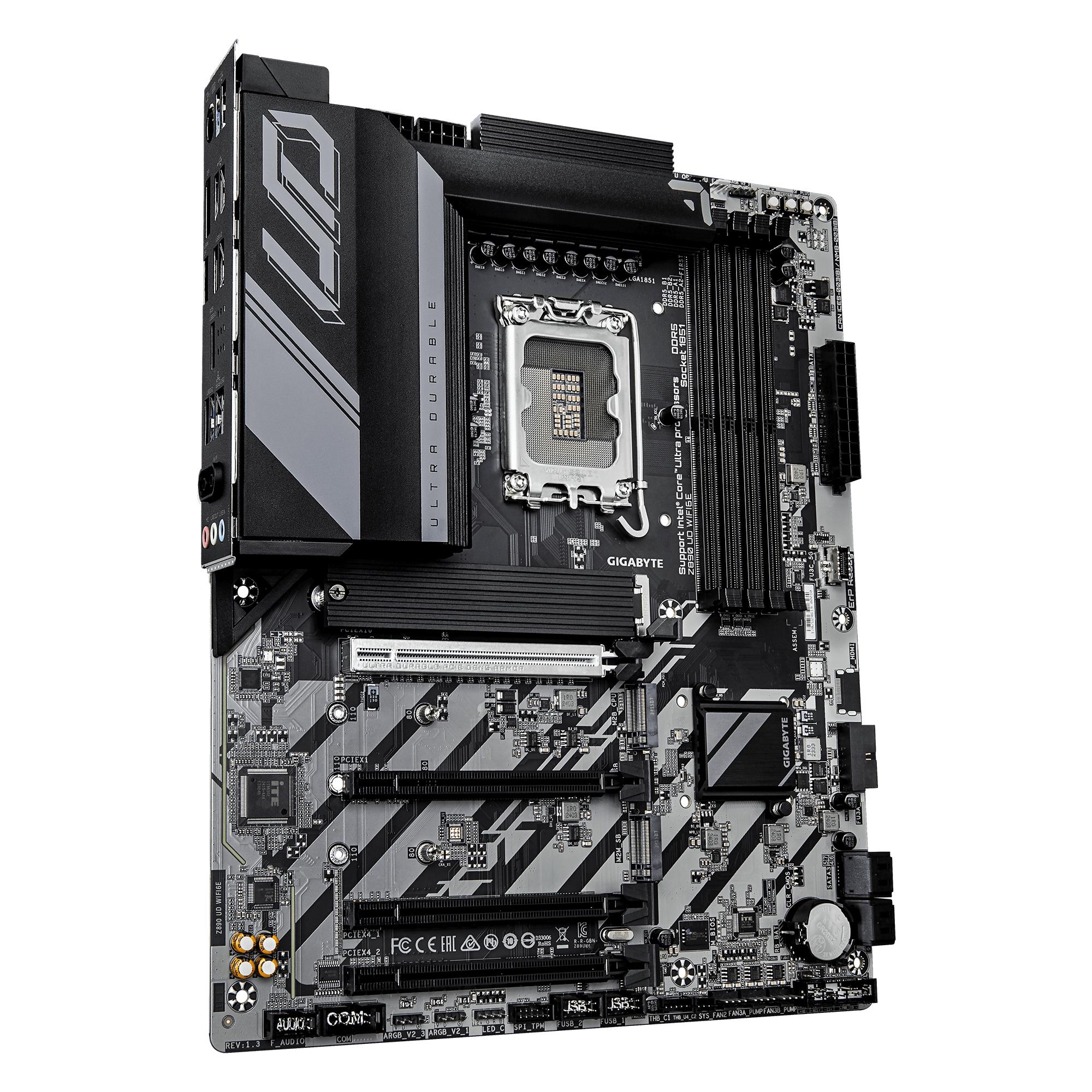 cd48d48c-02e4-4a14-98e3-8e580735b447 Mainboard GIGABYTE Intel Z890 LGA 1851 (Socket V1) ATX RAM DDR5-SDRAM 4xSlots Wi-Fi Yes Bluetooth Yes 3xNumber of M.2 (M) slots Z890UDWIFI6E1.2